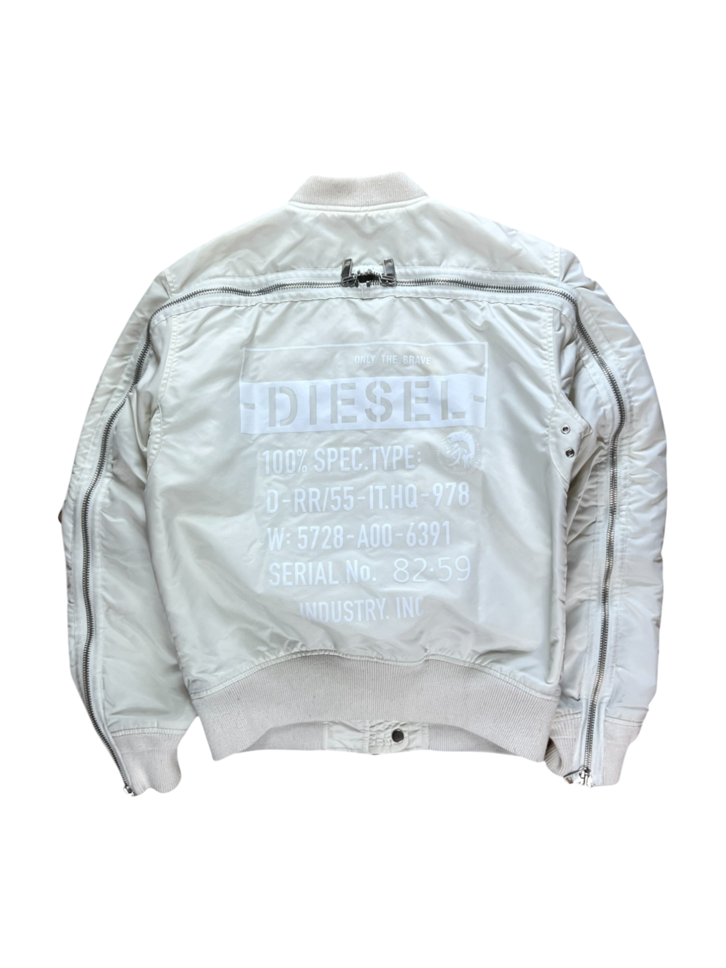 00's Diesel Reversible All Back Zipper Bomber Jacket
