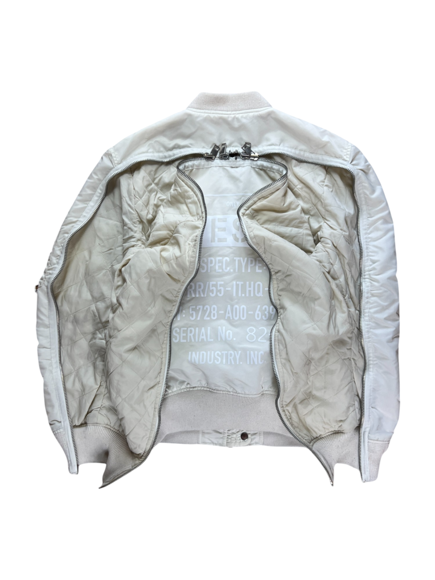 00's Diesel Reversible All Back Zipper Bomber Jacket