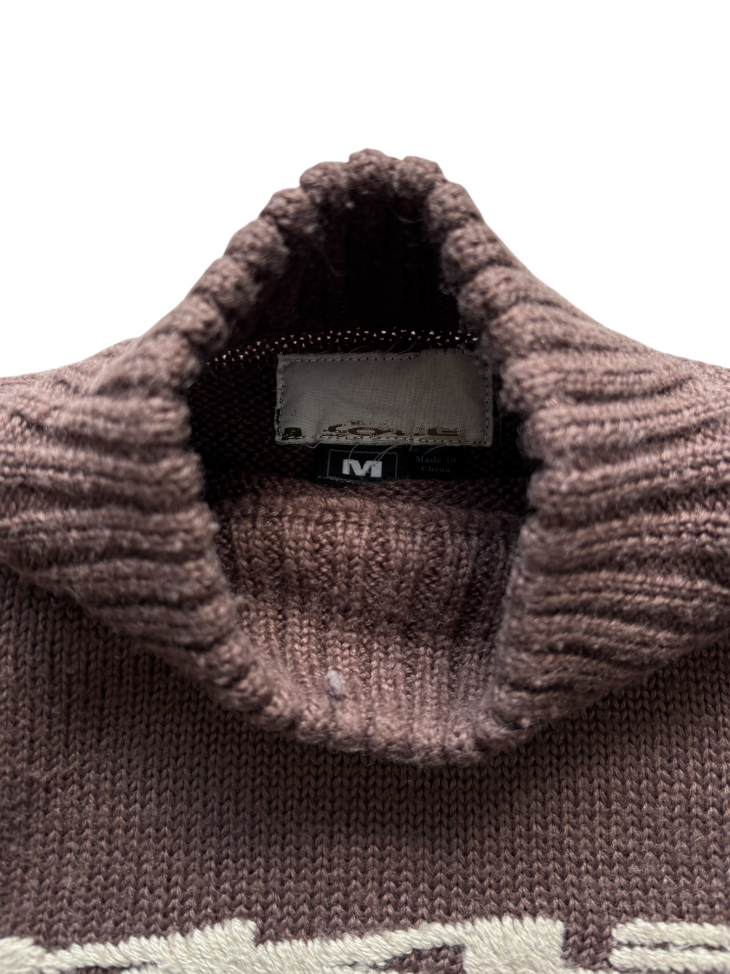 00'S OAKLEY SPELL OUT KNIT BROWN SWEATER
