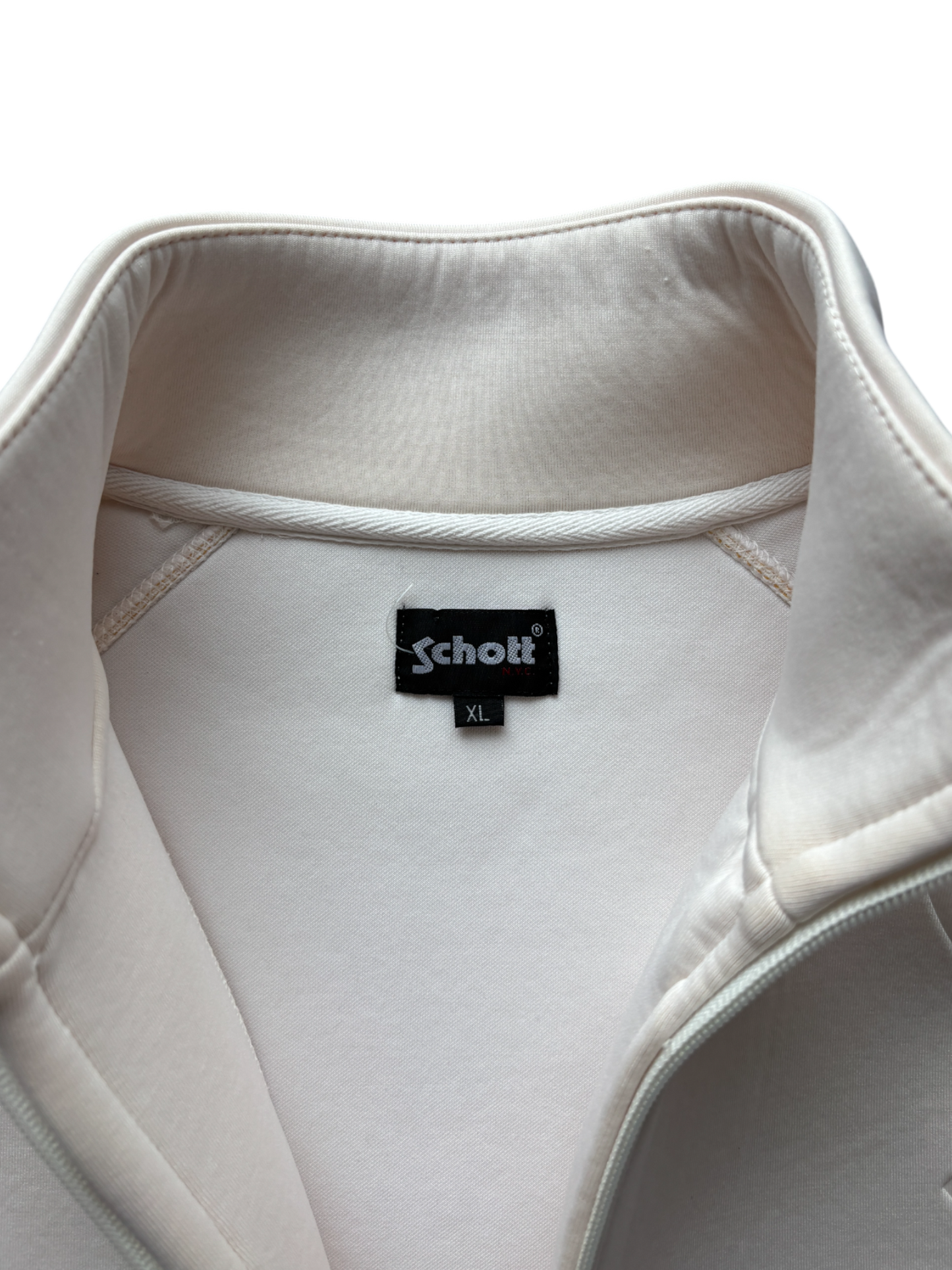 SCHOTT NEOPRENE CREAM SPELL OUT JACKET
