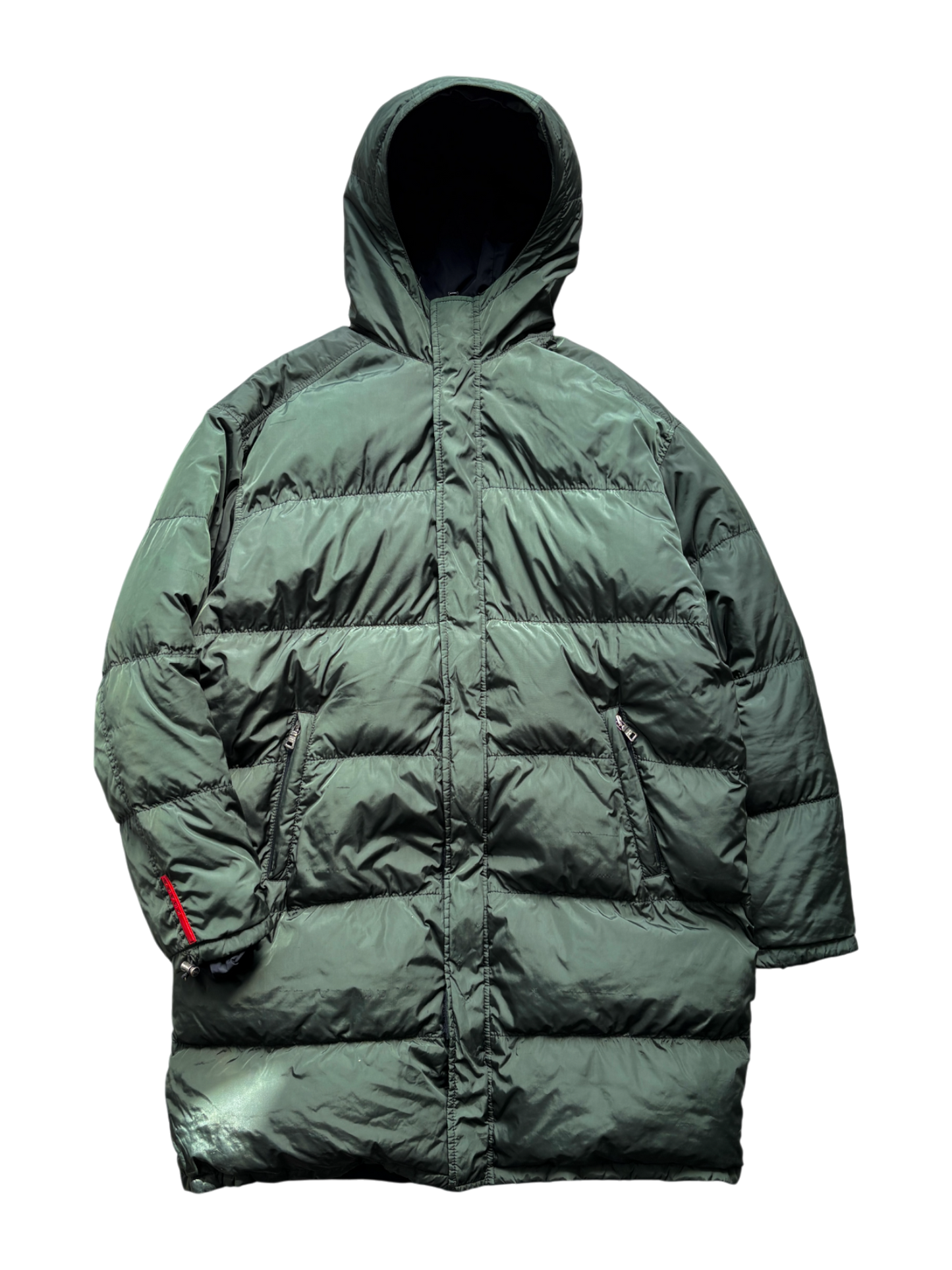 PRADA LINEA ROSSA FOREST GREEN PADDED PARKA