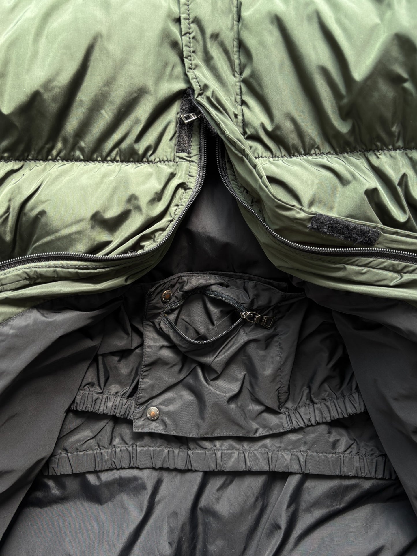 PRADA LINEA ROSSA FOREST GREEN PADDED PARKA