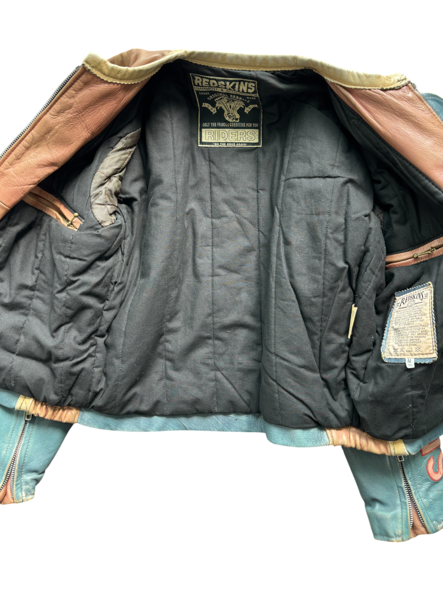 90'S REDSKINS LEATHER MOTO JACKET