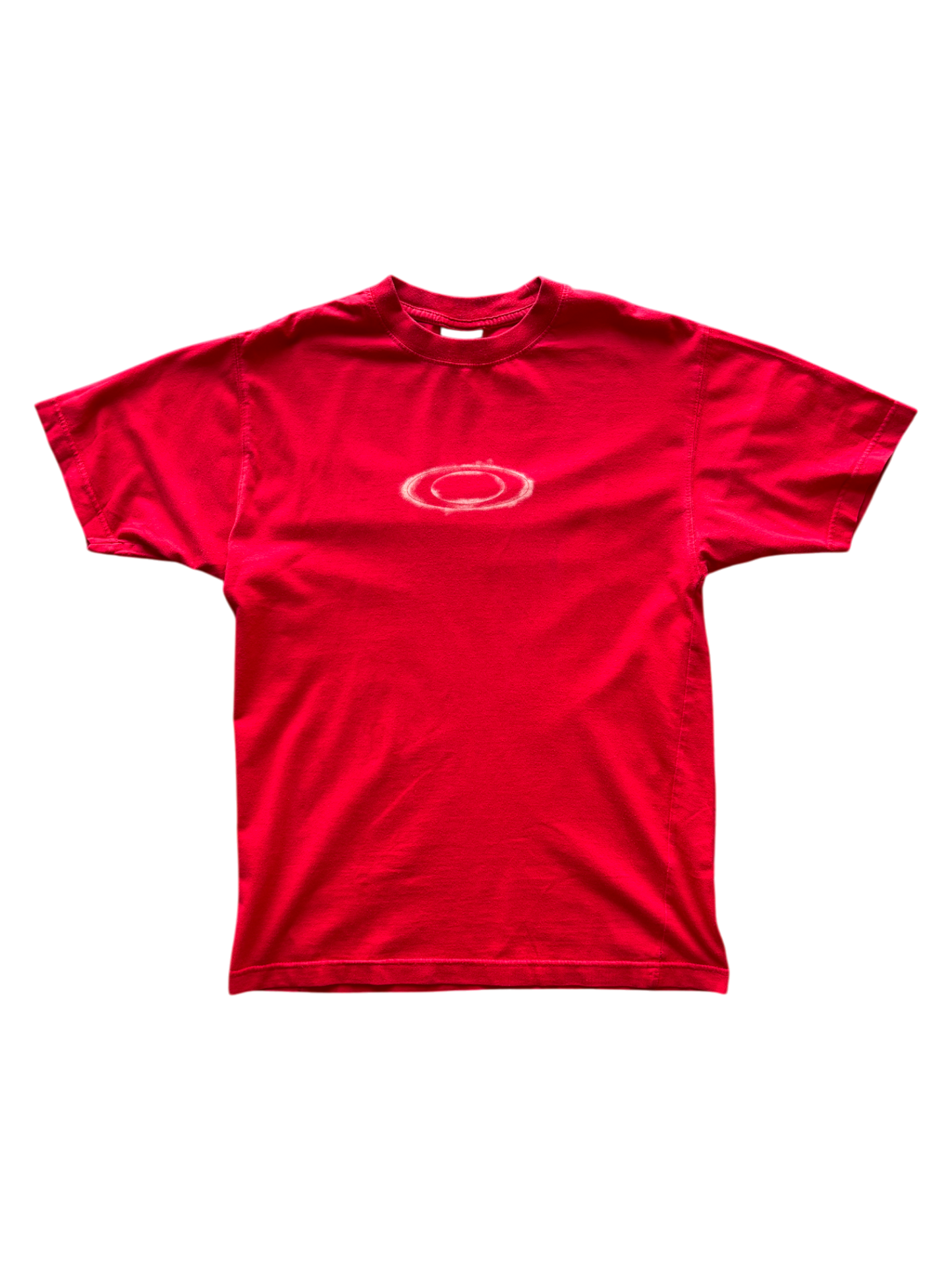 EARLY 00'S OAKLEY ICON / SPELL OUT RED GRAPHIC TEE