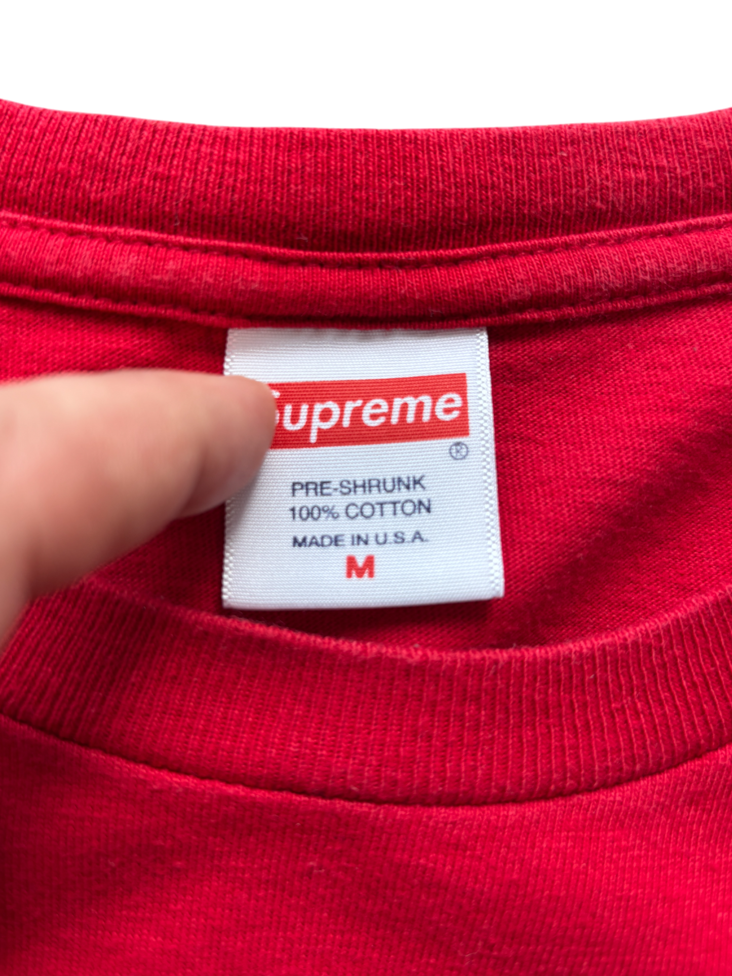FW18 SUPREME RUBBER JOHNNY RED TEE