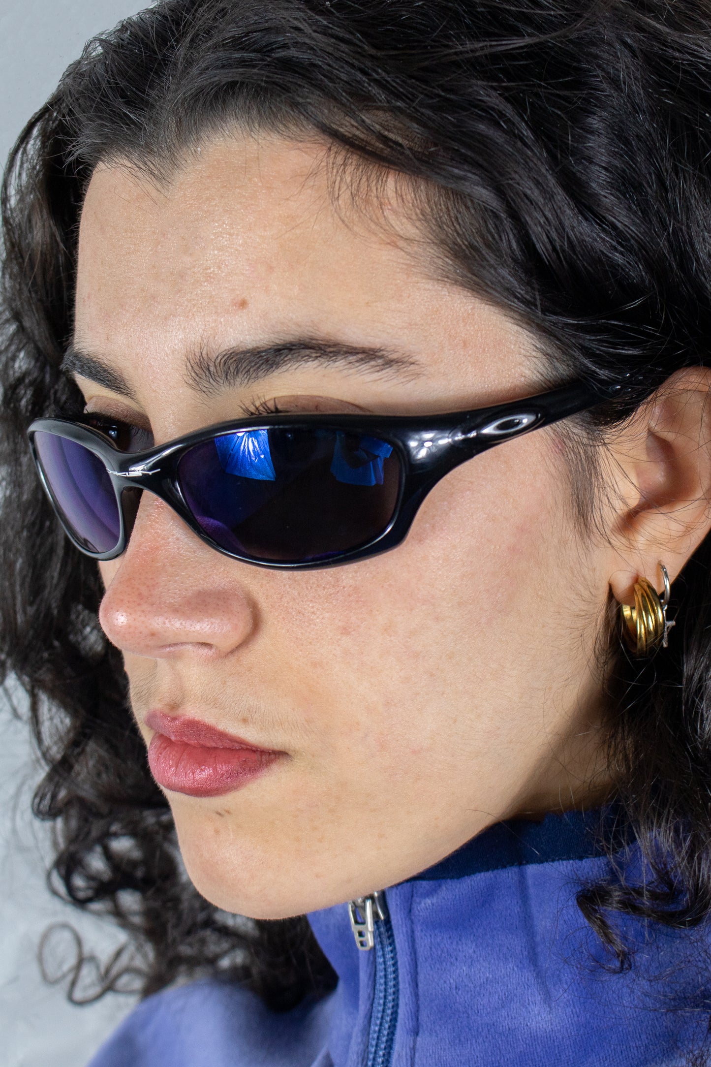 OAKLEY FIVES POLISHED BLACK / ICE IRIDIUM (2001)