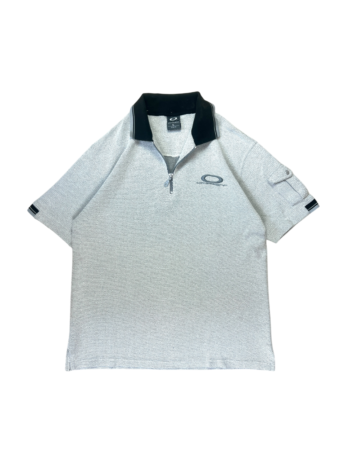 90's Oakley Software Quarter Zip Embroidered Polo