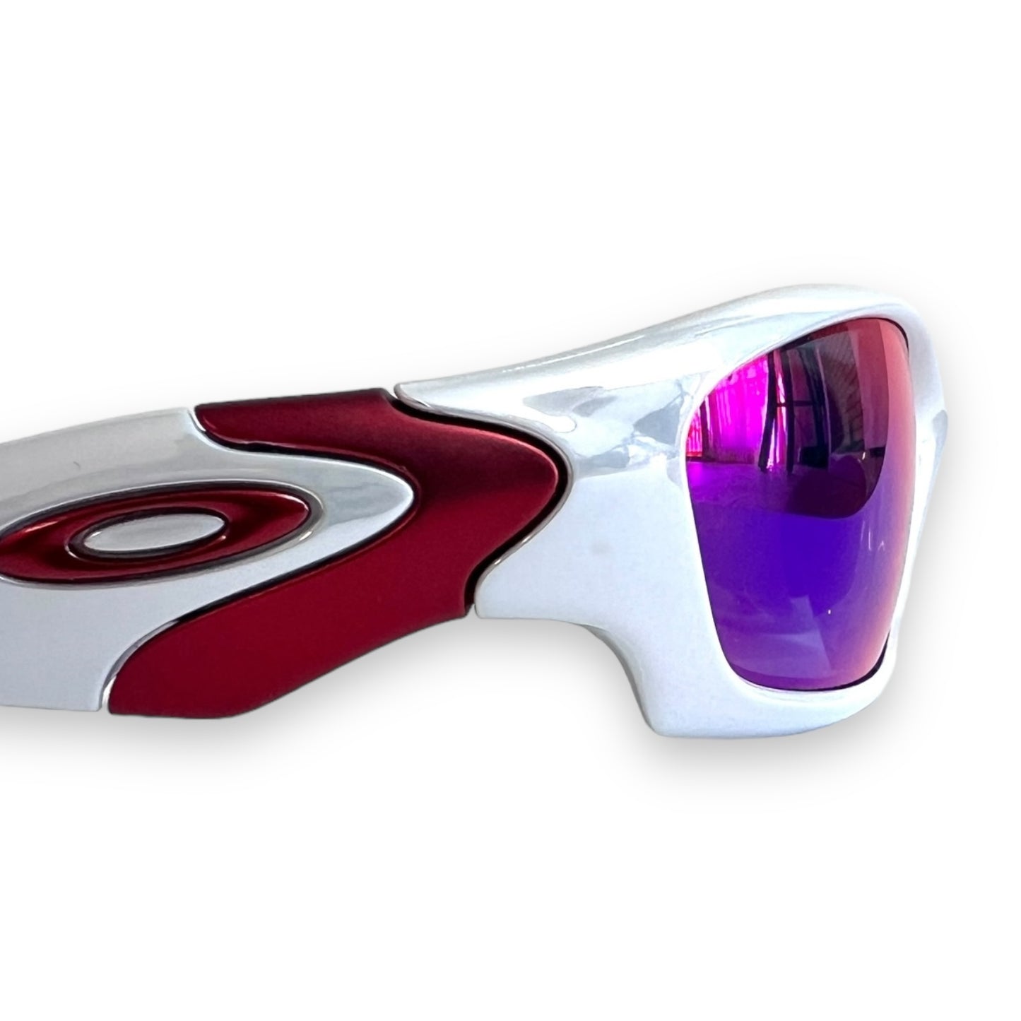 Oakley Straight jacket white chrome red iridium sunglasses