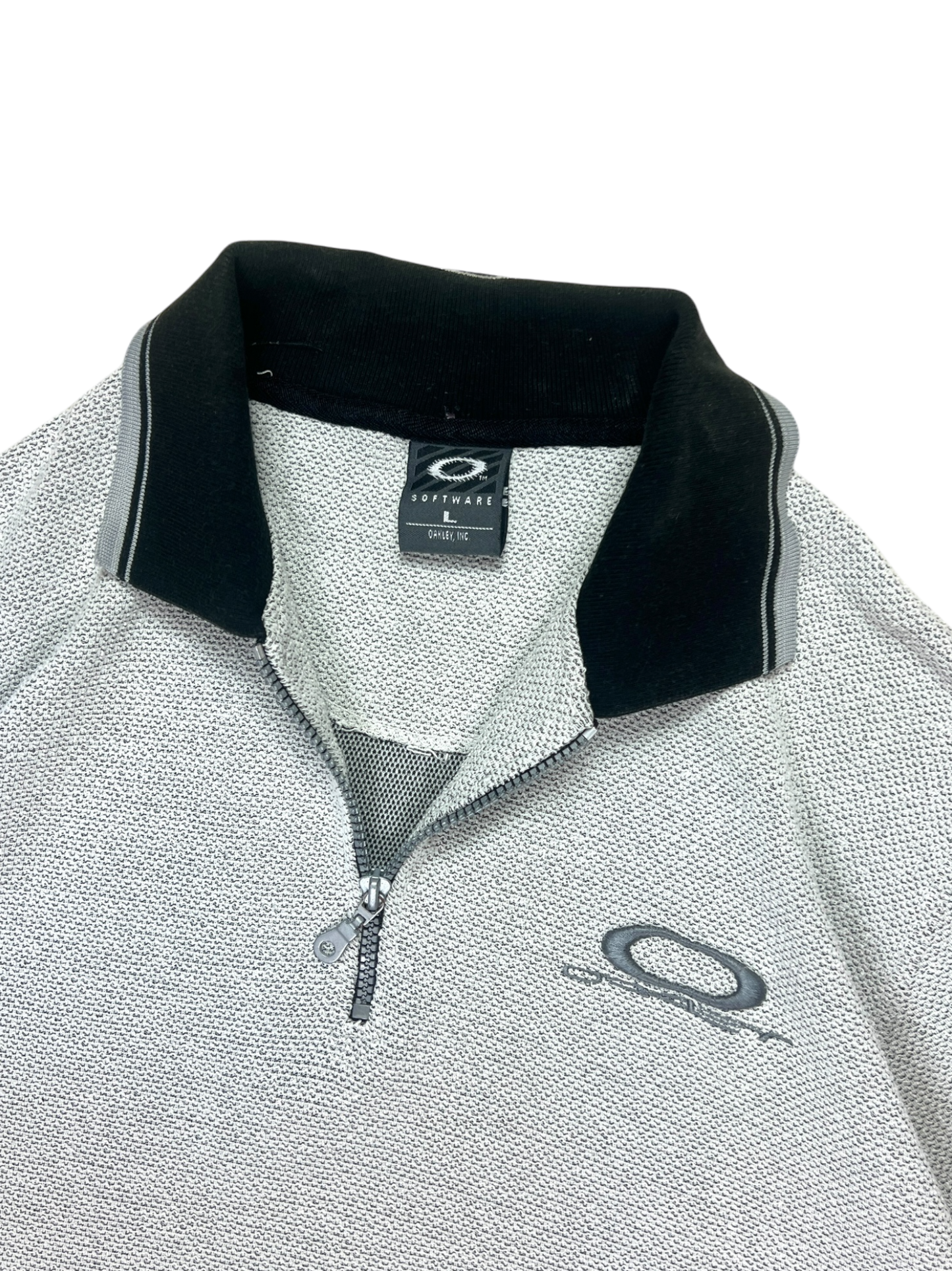 90's Oakley Software Quarter Zip Embroidered Polo