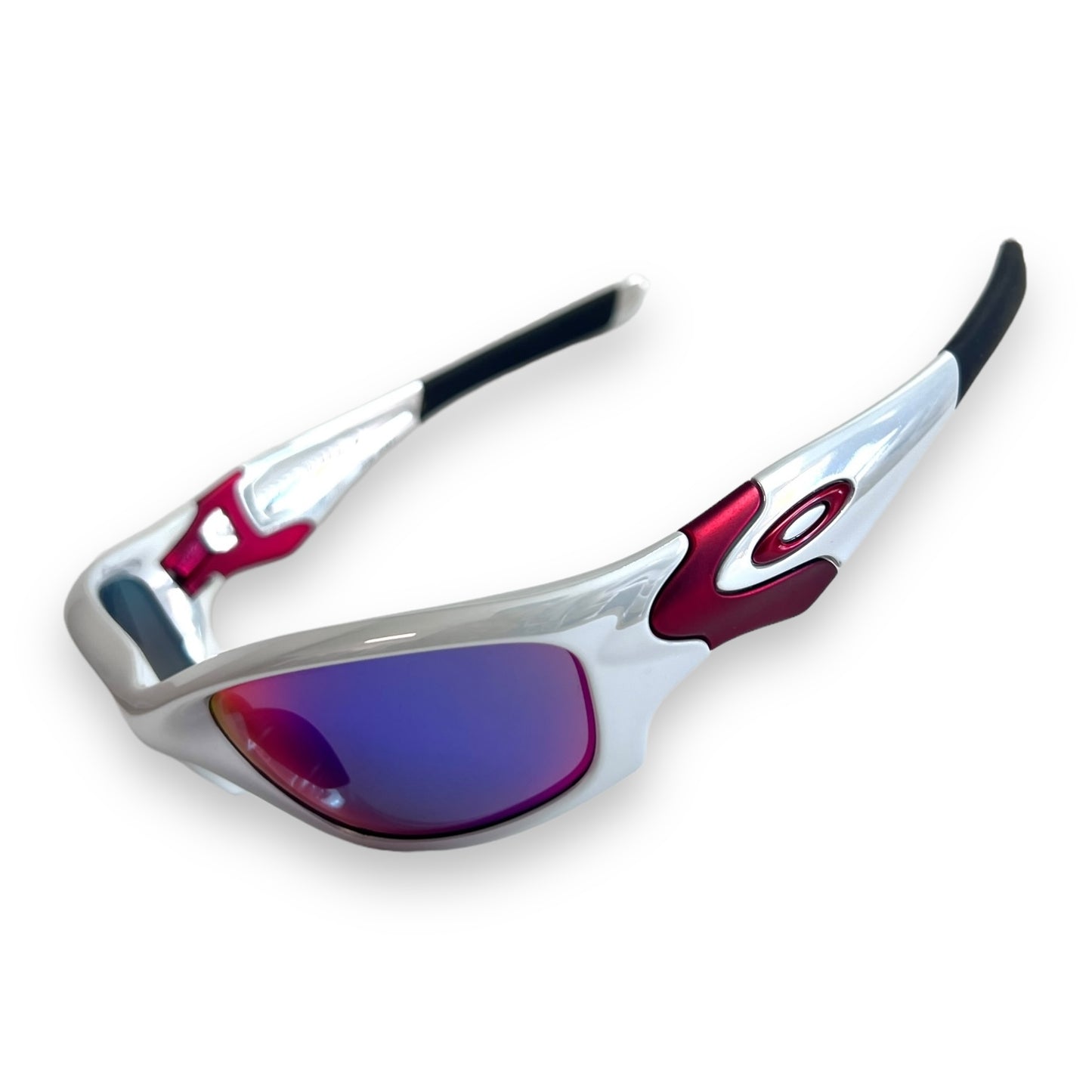 Oakley Straight jacket white chrome red iridium sunglasses