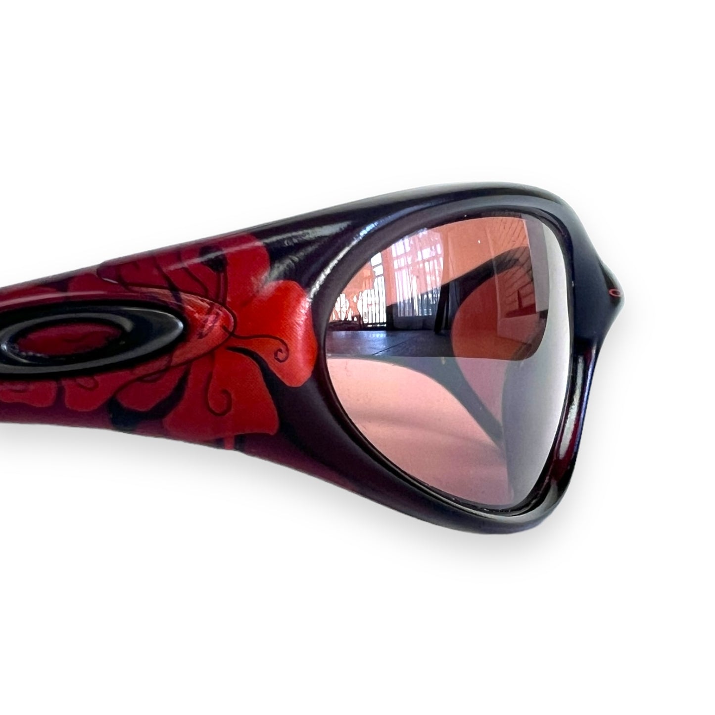 Oakley minute gen 2 tangerine w/flower sunglasses