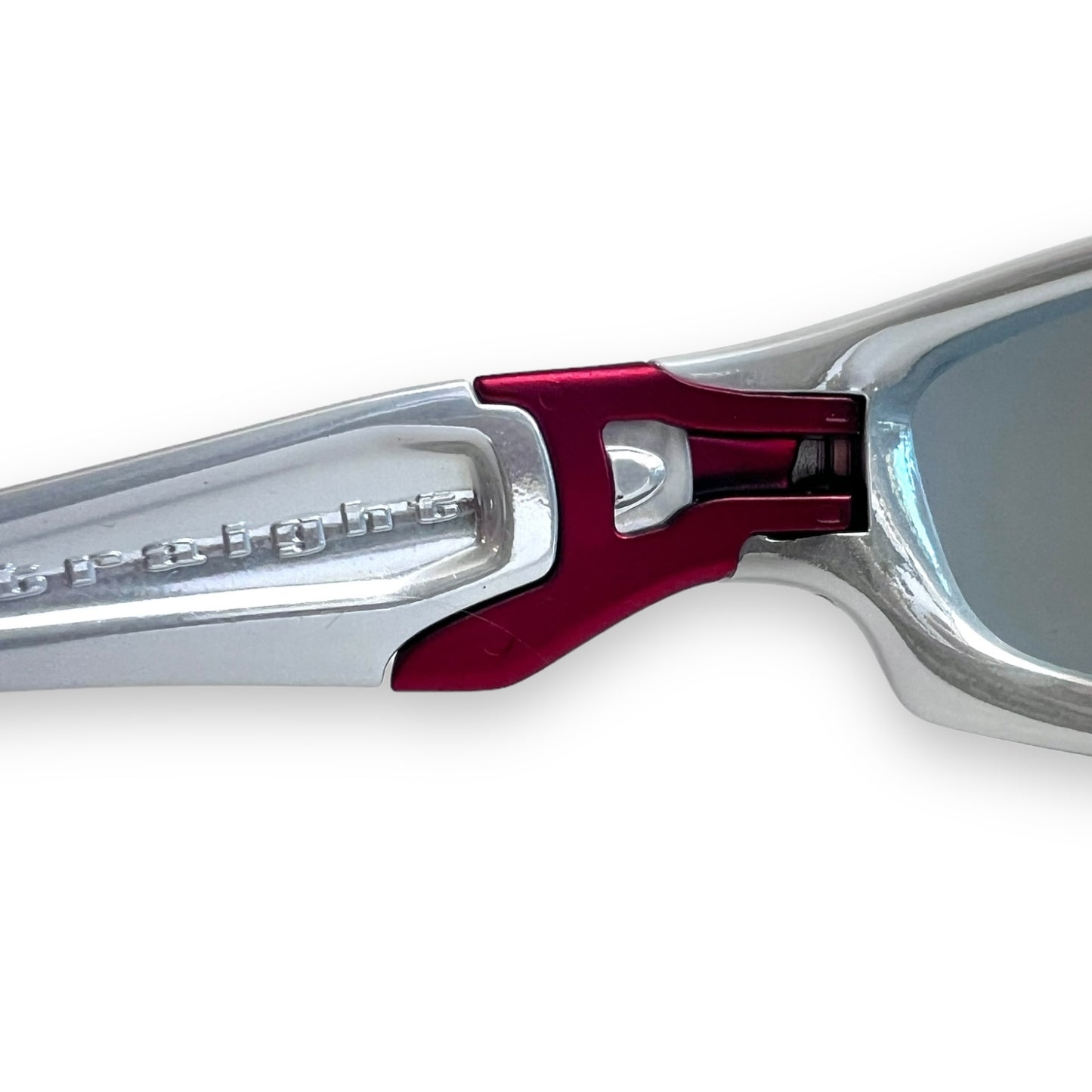 Oakley Straight jacket white chrome red iridium sunglasses