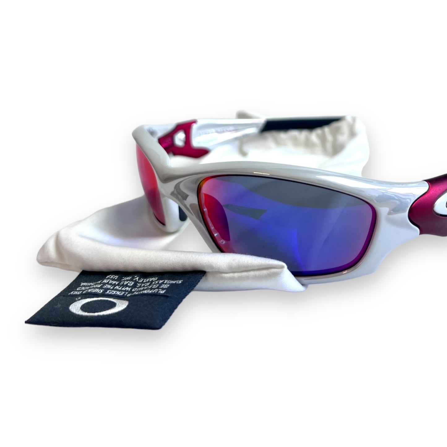 Oakley Straight jacket white chrome red iridium sunglasses