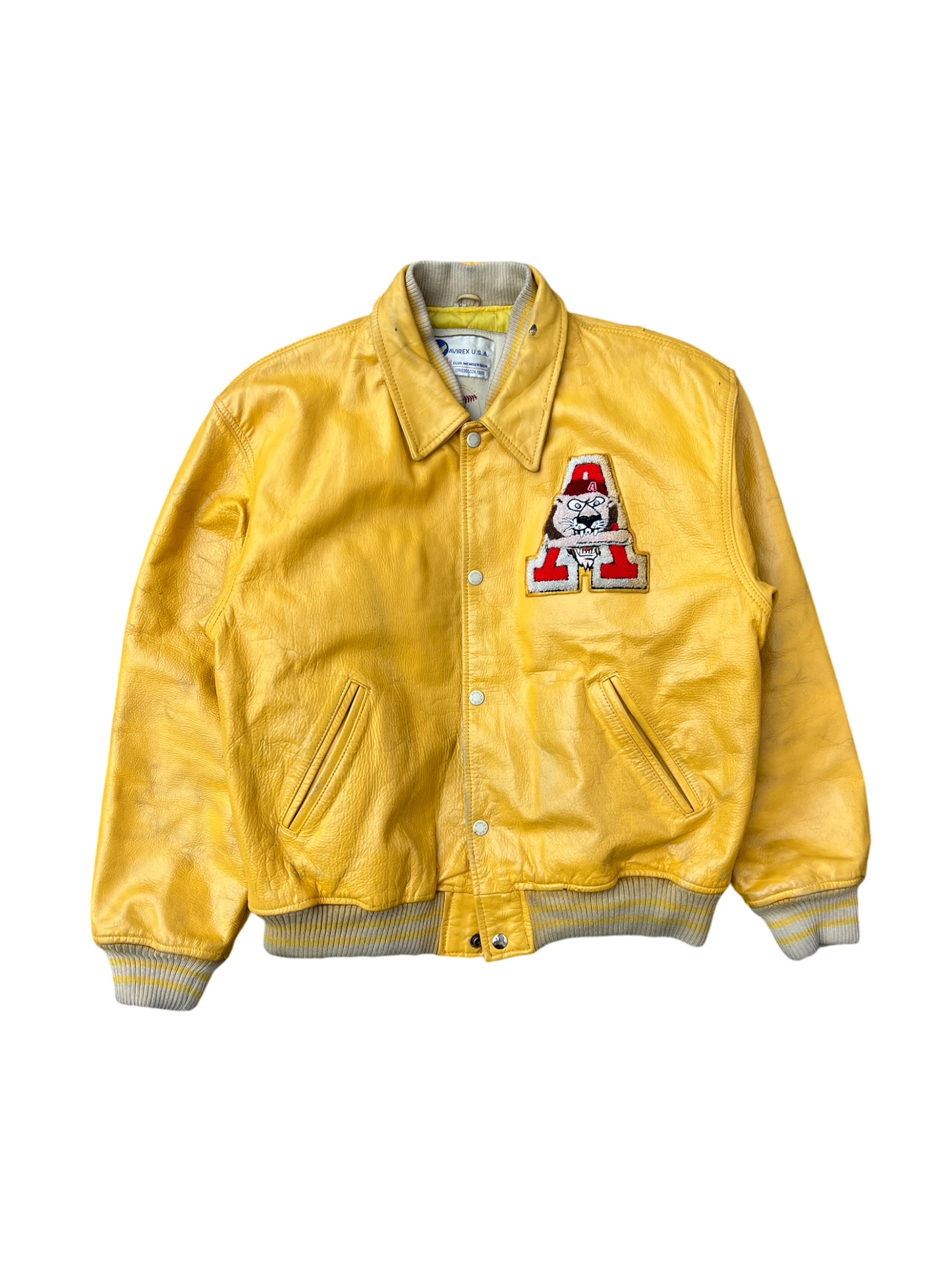 90s Rare Avirex Baseball National Champs jacket - L