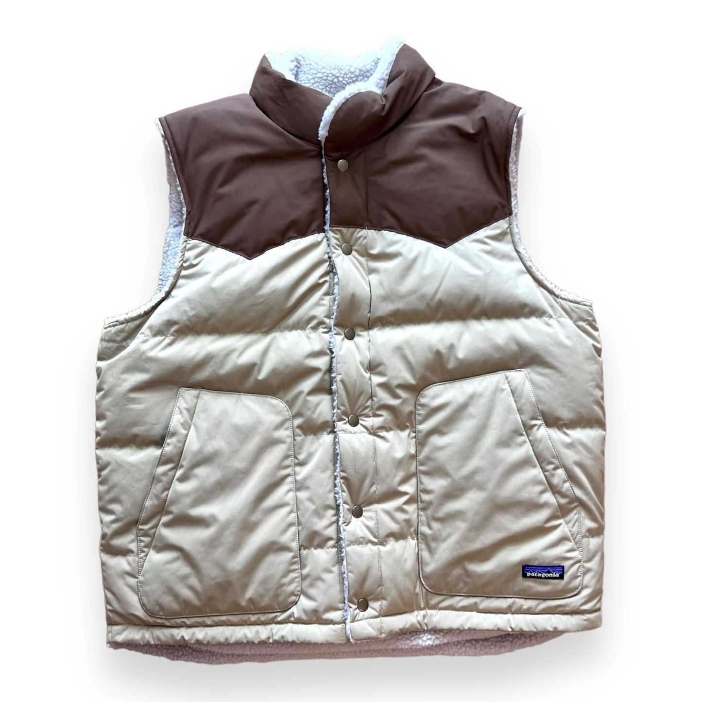 Chaleco reversible borreguillo Patagonia Bivy down vest vintage