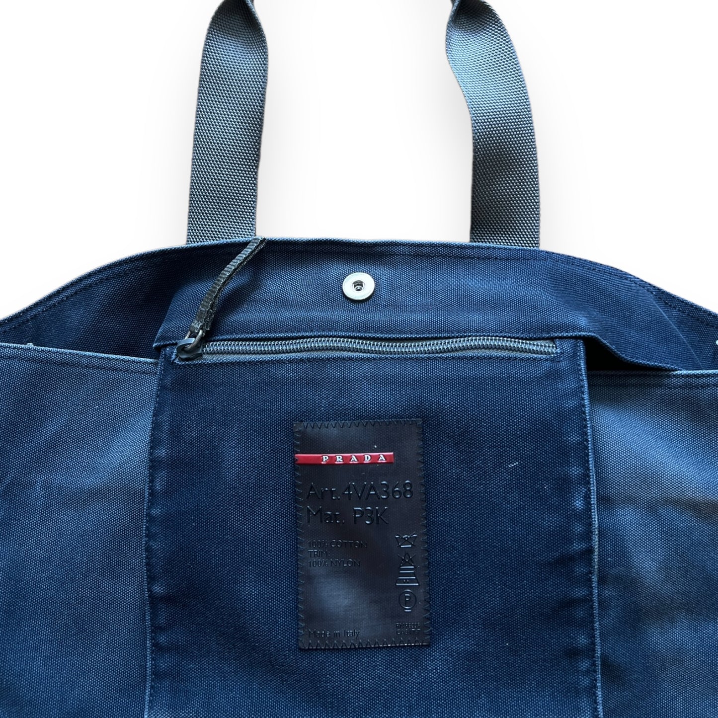 Prada Lunarossa canva tote bag