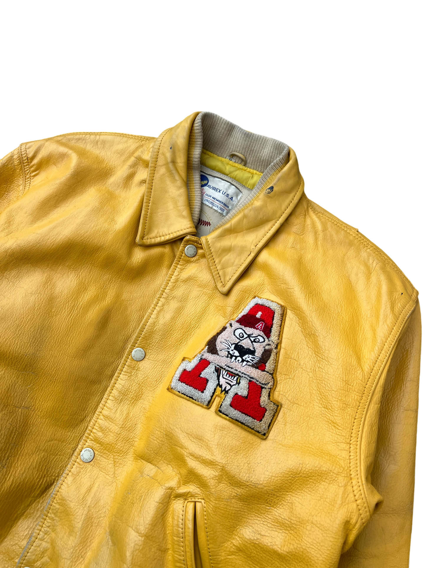 90s Rare Avirex Baseball National Champs jacket - L