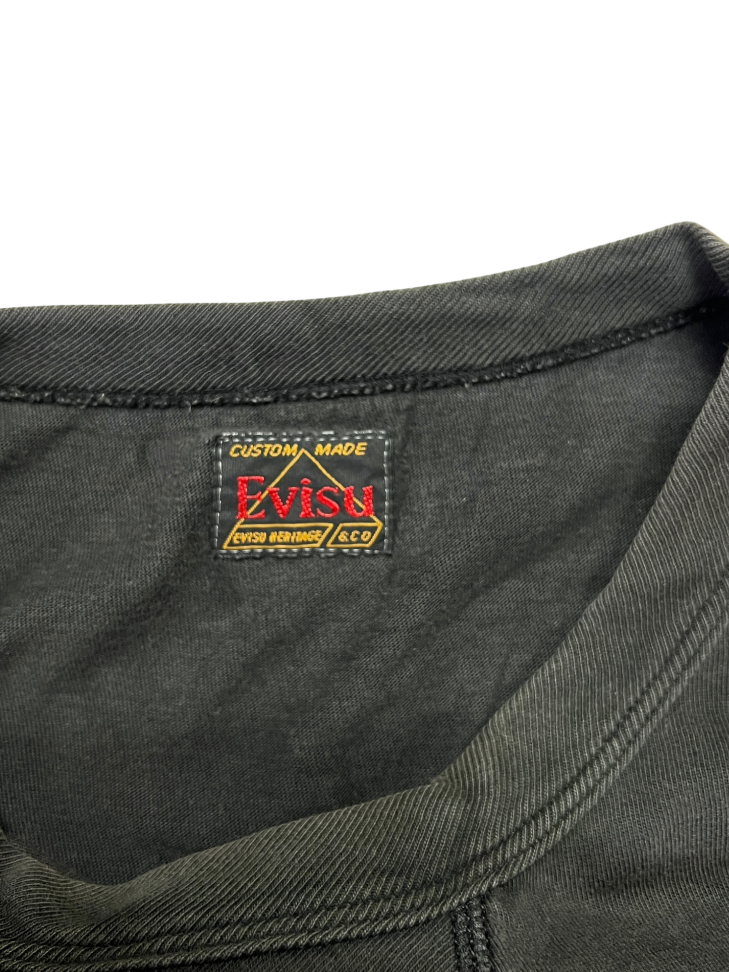 Evisu heritage single stitch logo tee - M