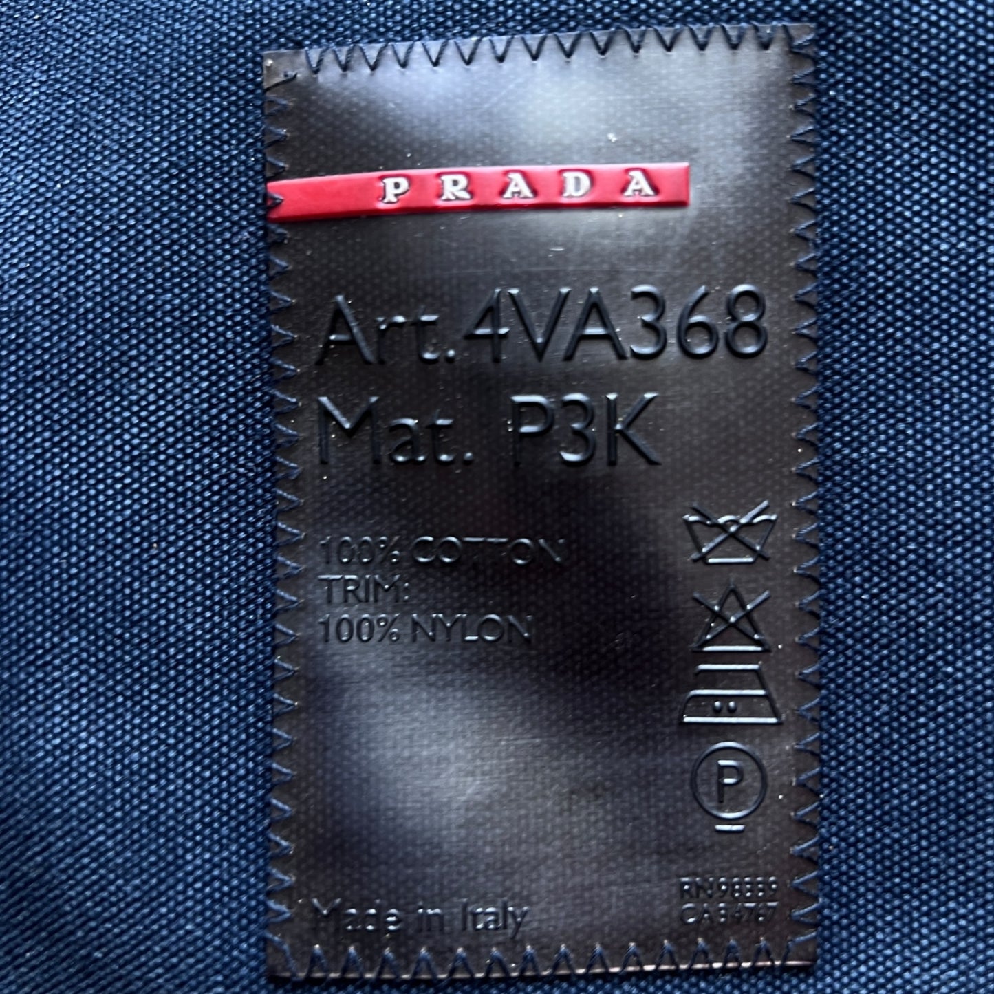 Prada Lunarossa canva tote bag