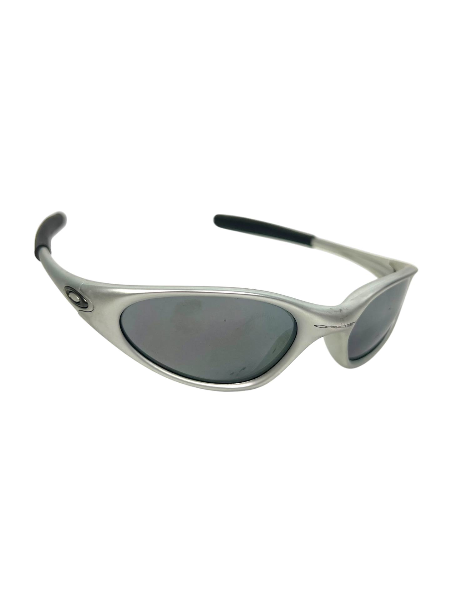Oakley Minute Silver Frame Black Iridium Lens Sunglasses