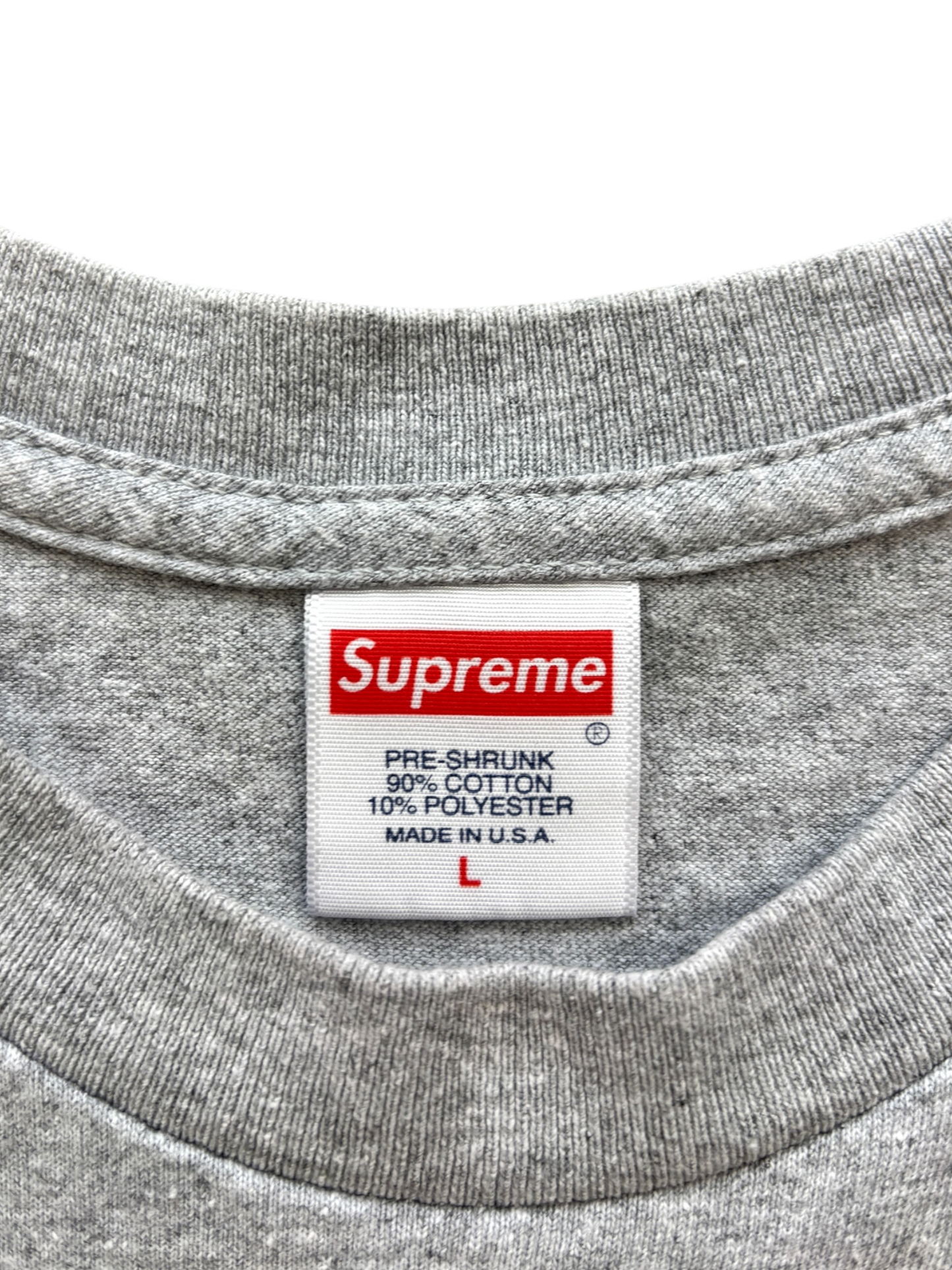 SUPREME TIRE HEATHER GREY TEE