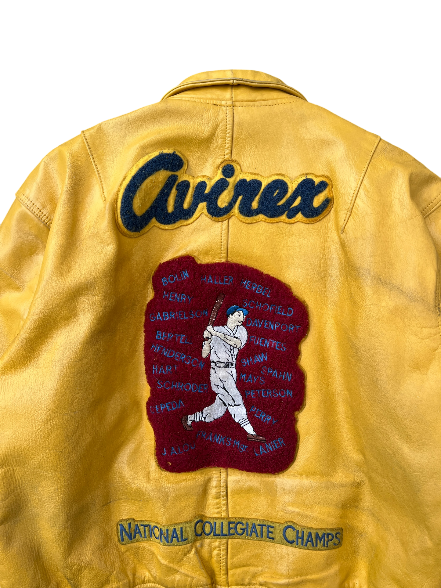 90s Rare Avirex Baseball National Champs jacket - L
