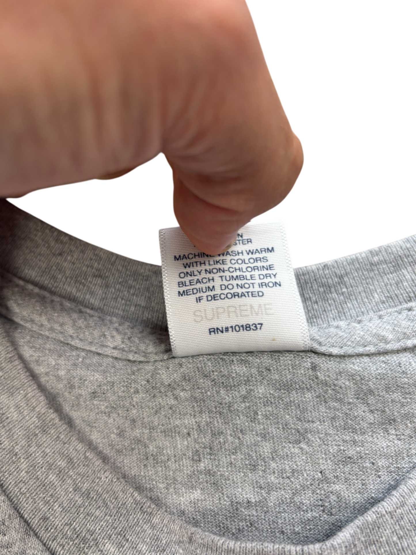 SUPREME TIRE HEATHER GREY TEE