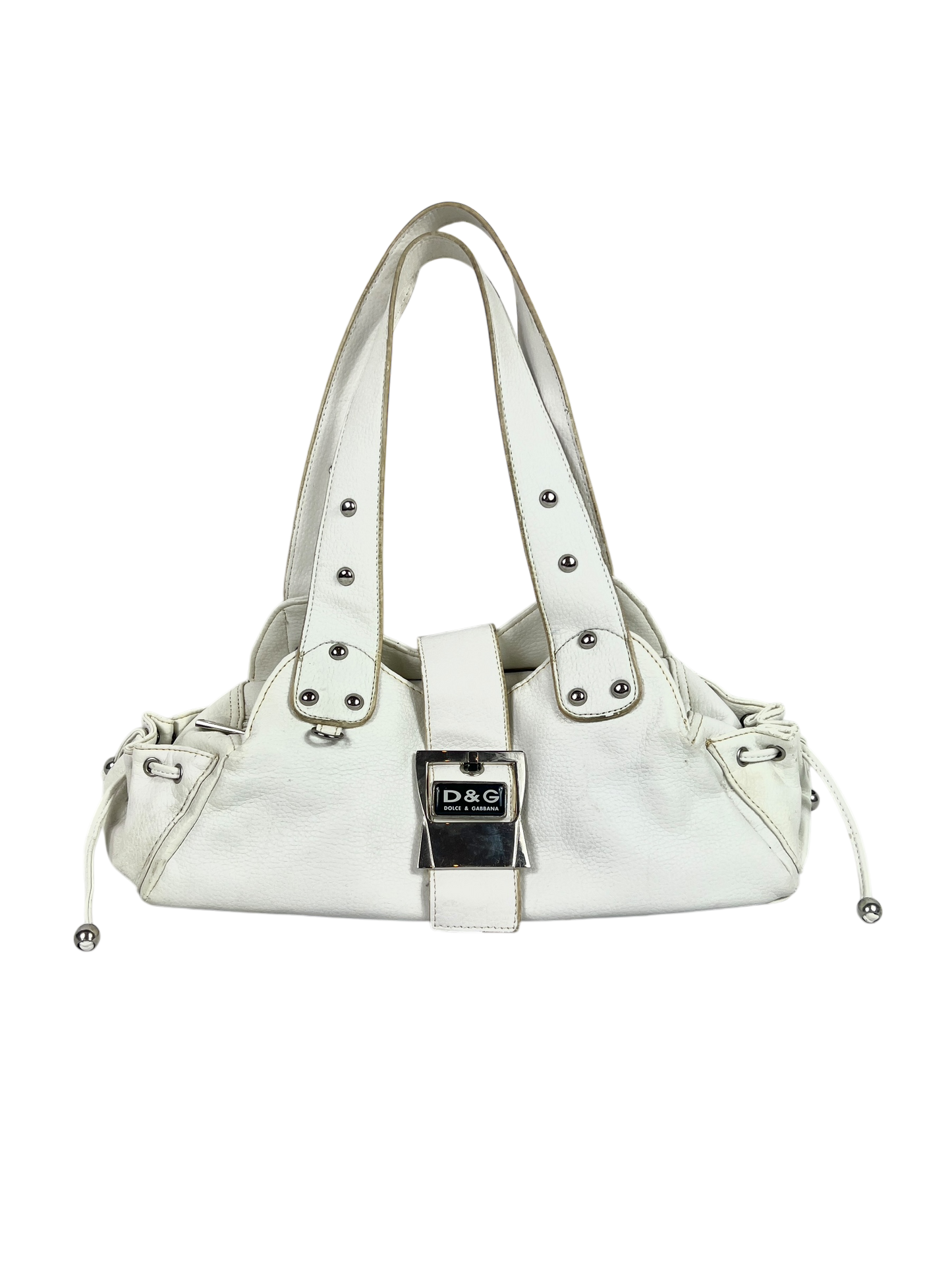 Dolce Gabbana Leather White Hand Bag