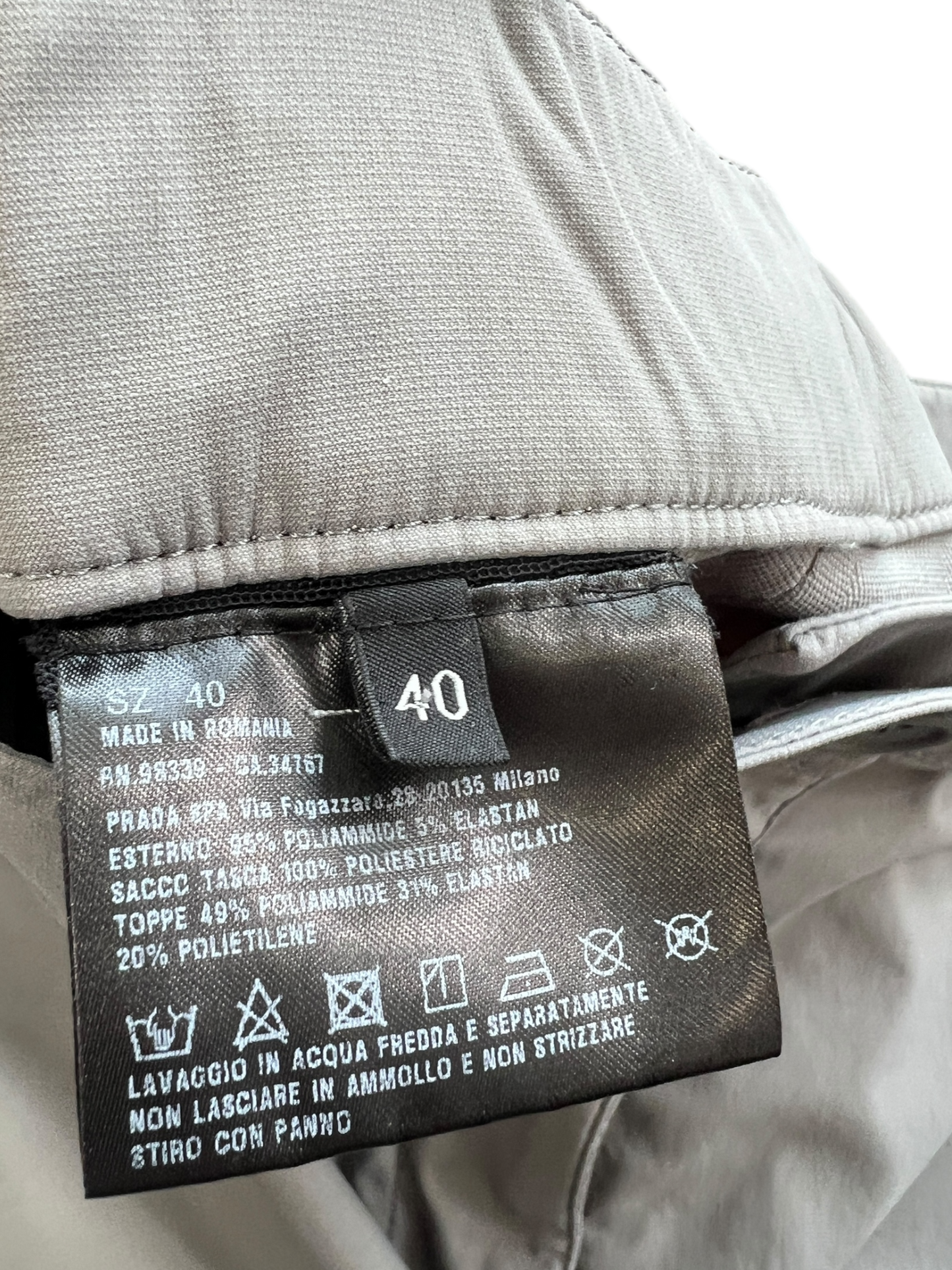 Prada Luna Rossa Pirelli 2024 Grey Technical Shorts