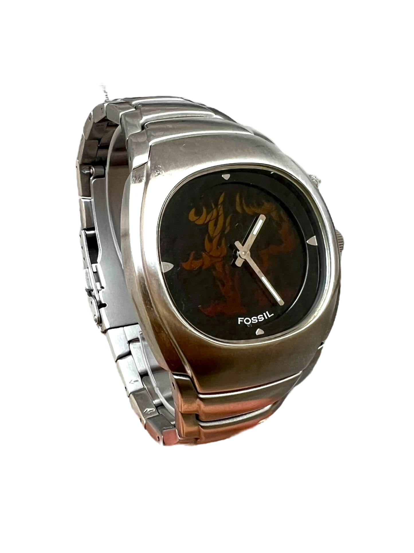 2000s Fossil Big Tic Flame Number Watch With Box