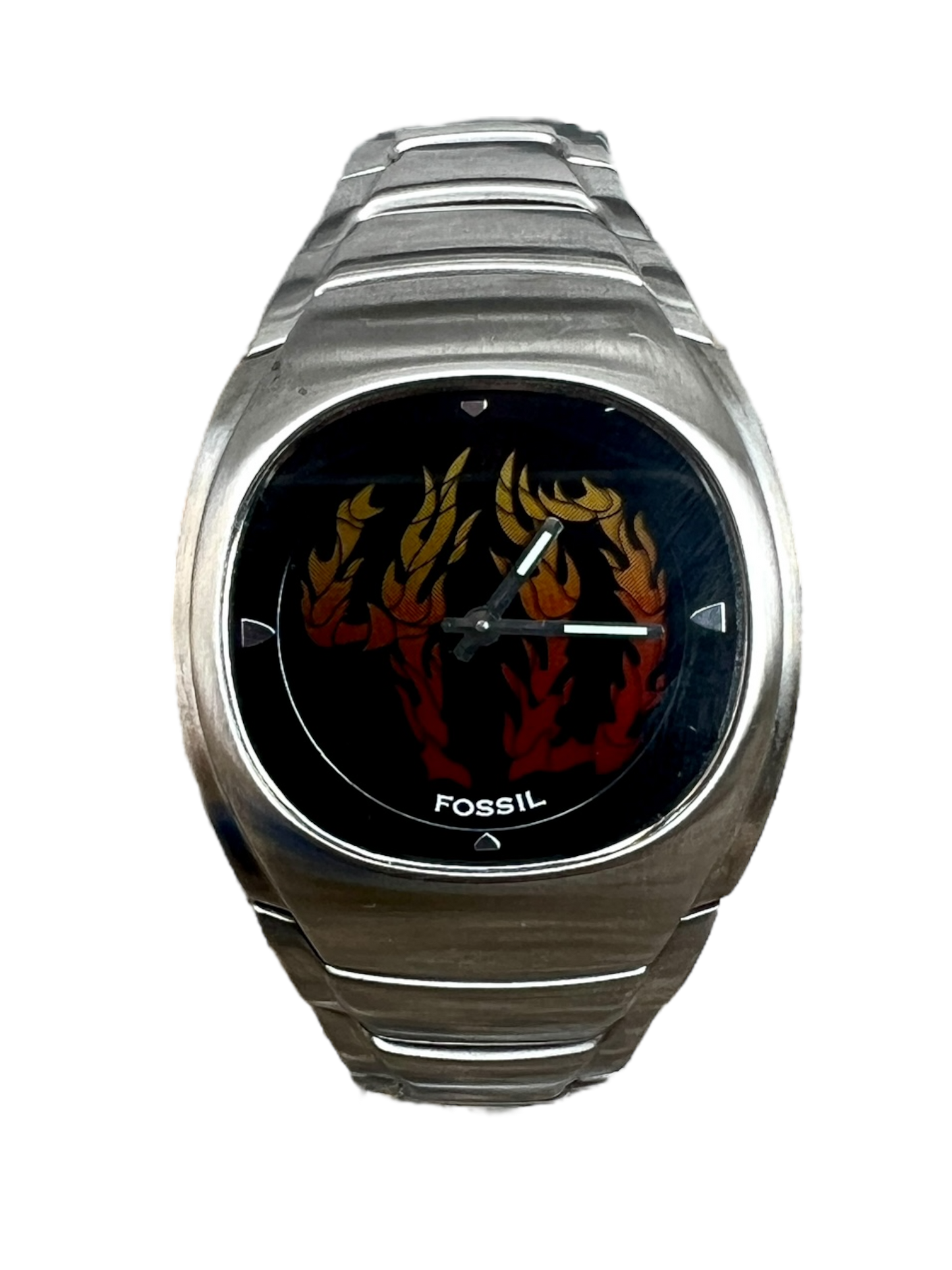 2000s Fossil Big Tic Flame Number Watch With Box