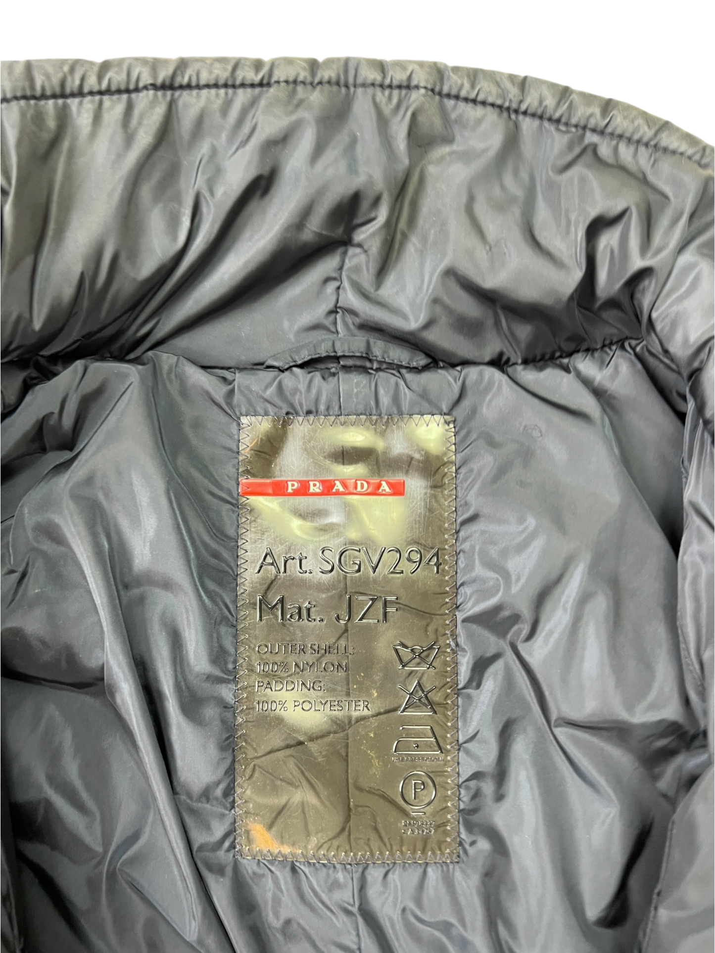 Prada Línea Rossa padded parka - L