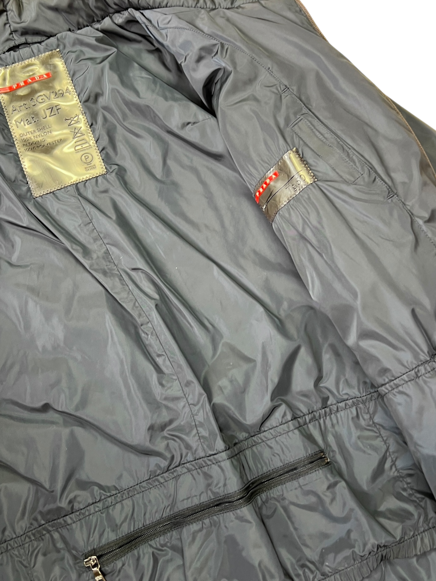 Prada Línea Rossa padded parka - L