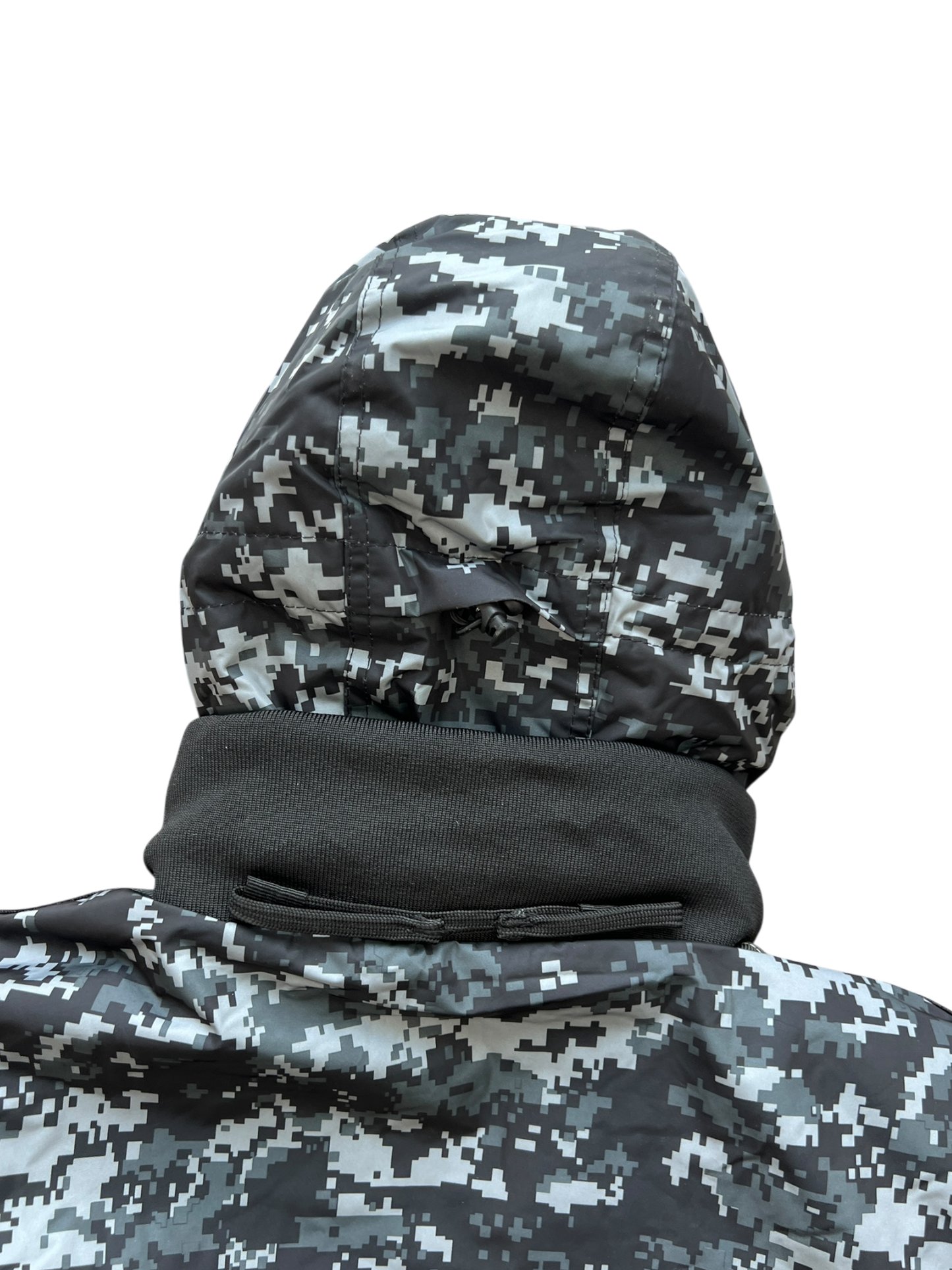 Vintage Goggle Hood Camo Bomber Jacket