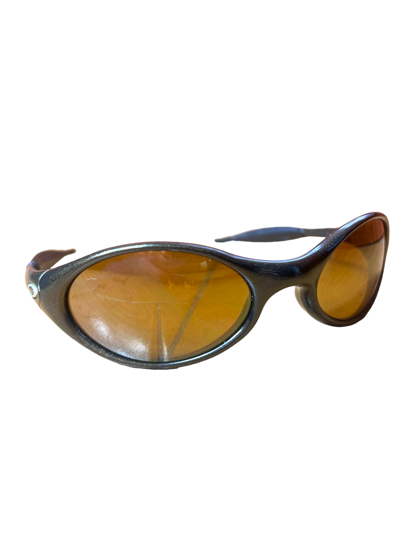 Oakley eye jacket gold iridium lens sunglasses
