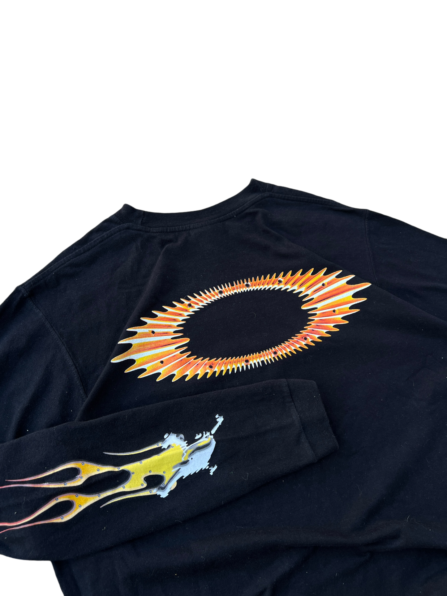 00's Oakley skull fire long sleeve tee - M