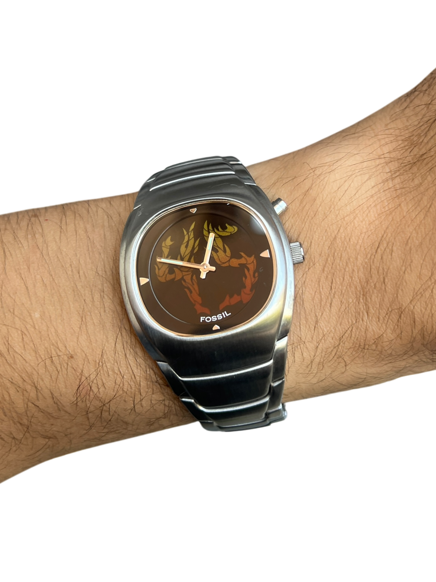 2000s Fossil Big Tic Flame Number Watch With Box