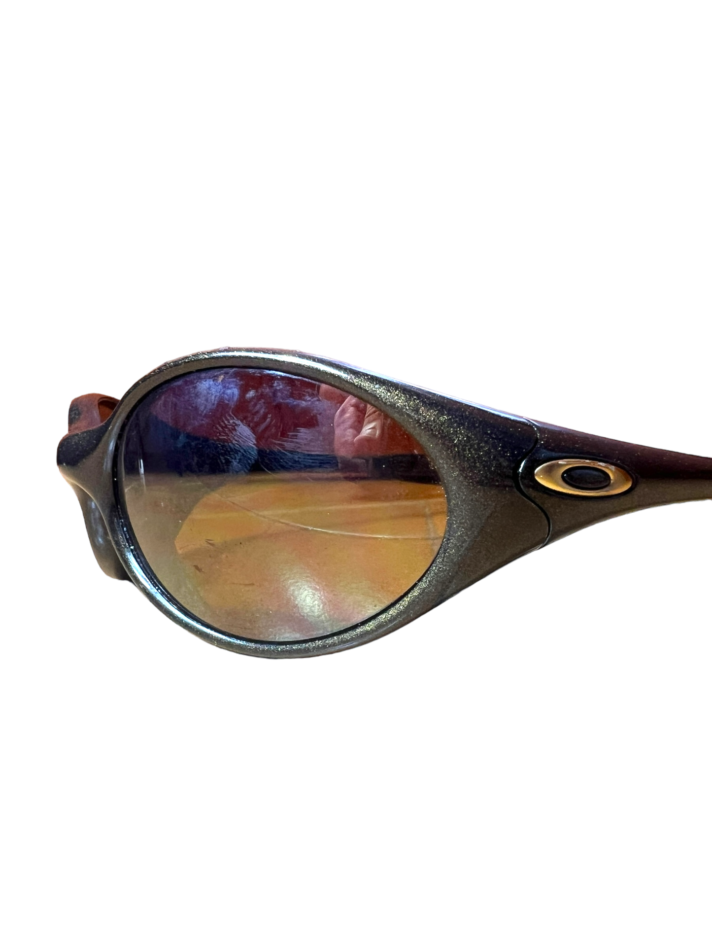 Oakley eye jacket gold iridium lens sunglasses