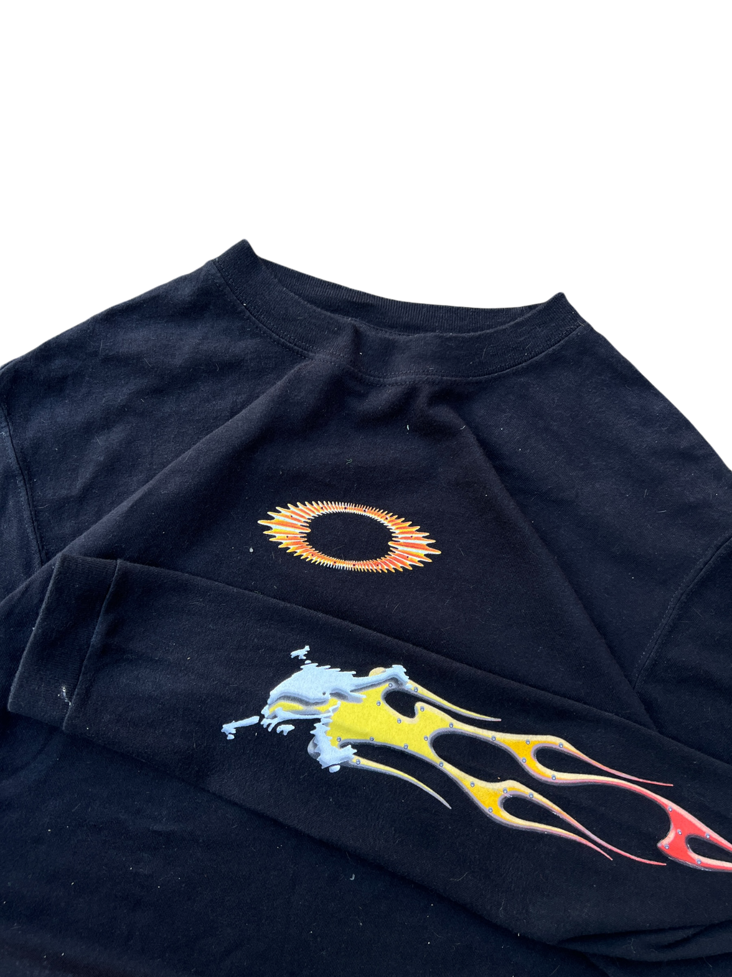 00's Oakley skull fire long sleeve tee - M