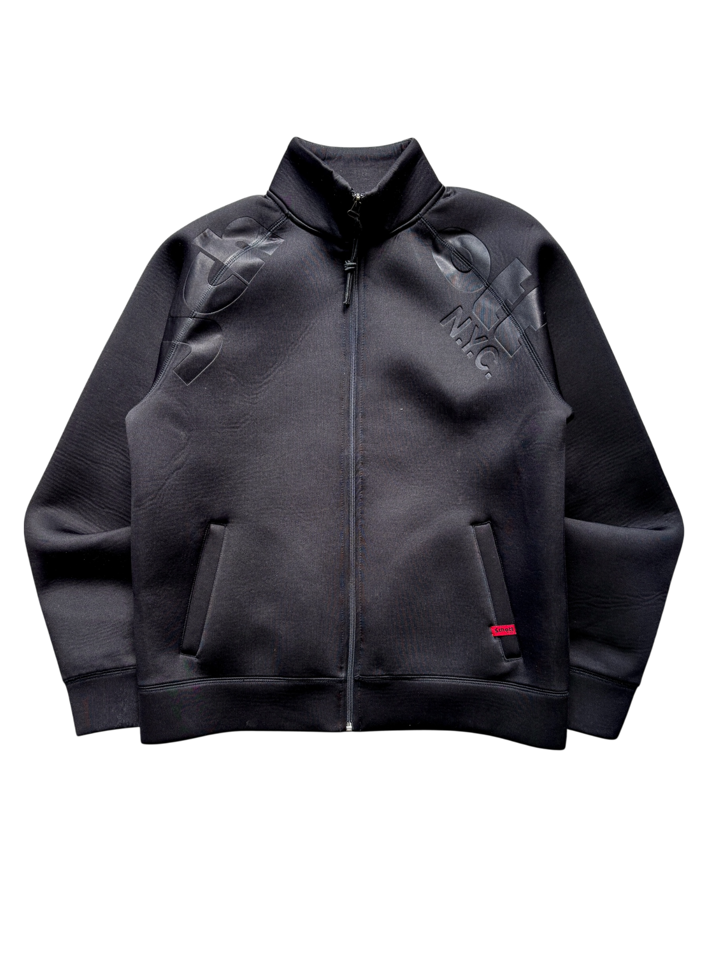 SCHOTT NEOPRENE BLACK SPELL OUT JACKET