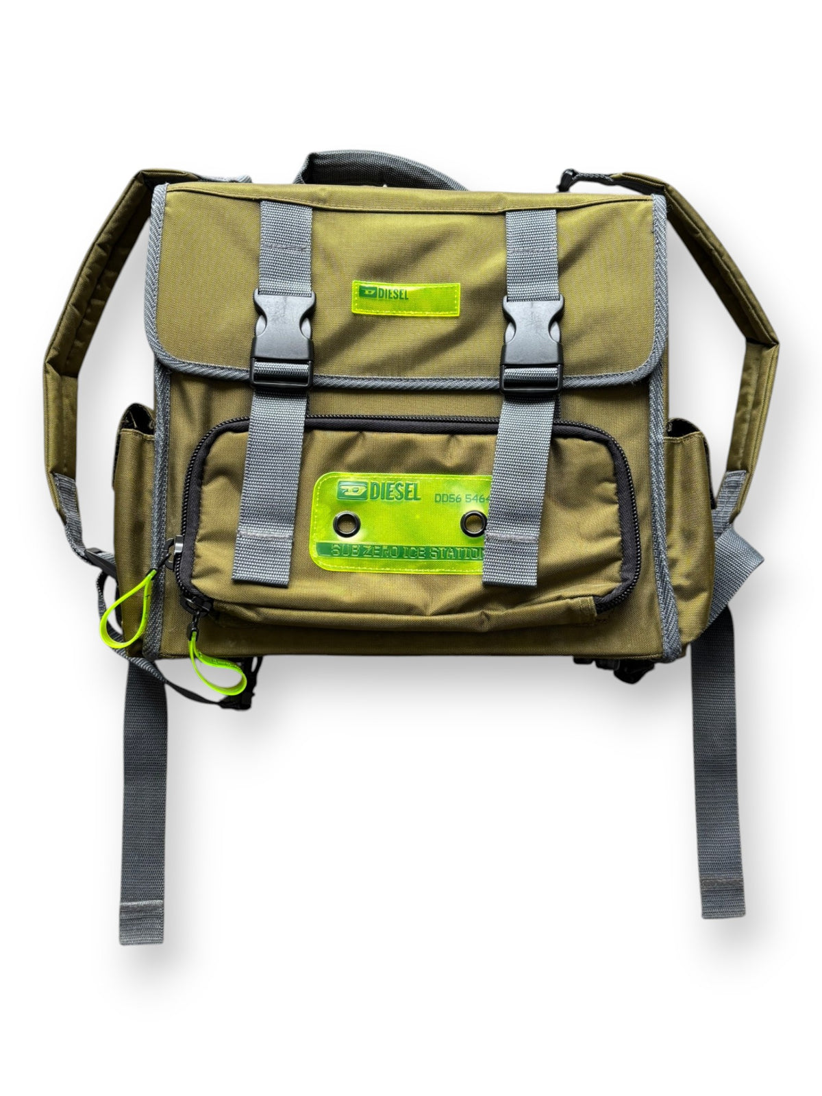 2000's Diesel Sub Zero Ice Station Backpack Olive - view 2