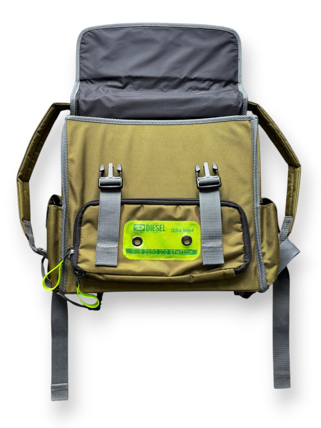 2000's Diesel Sub Zero Ice Station Backpack Olive - view 3