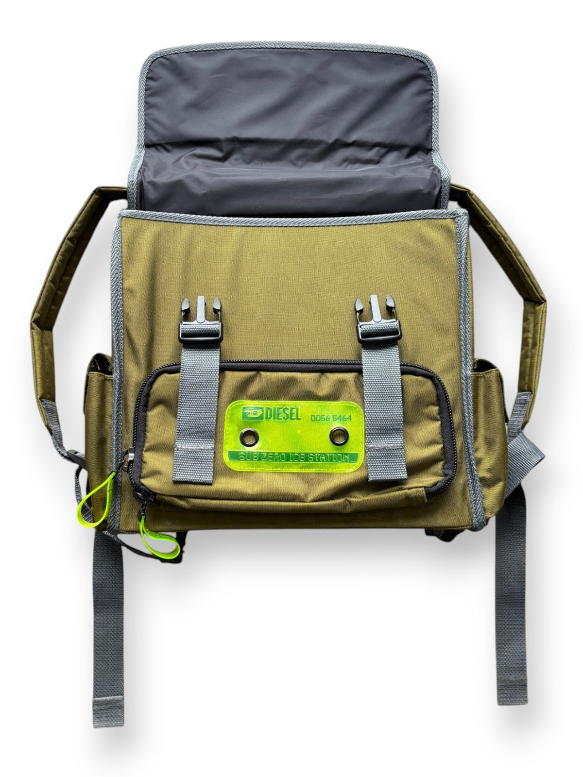 2000's Diesel Sub Zero Ice Station Backpack Olive - view 3
