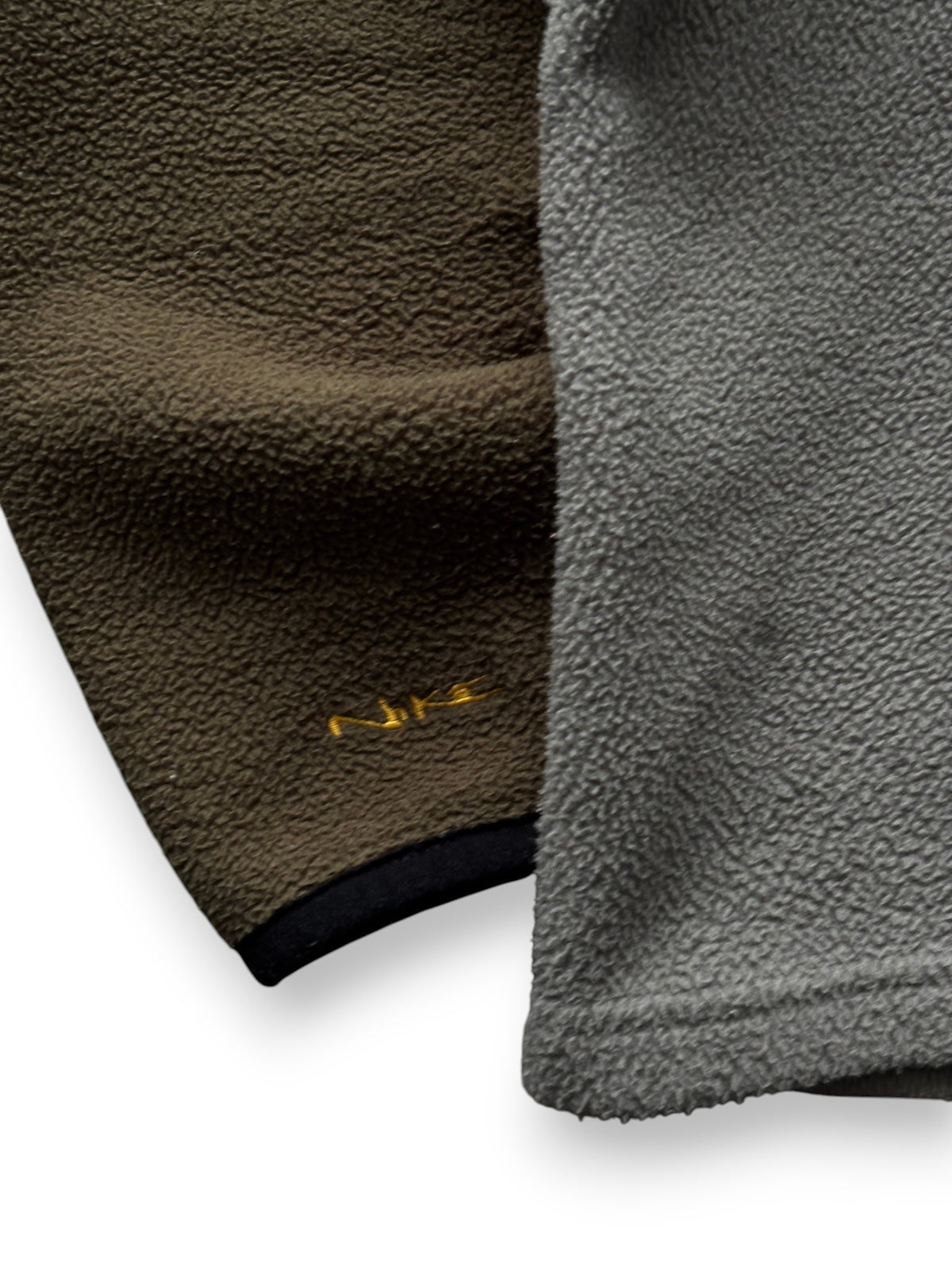 2000's Nike Two-Tone Fleece Pullover Olive Grey (M) - view 4