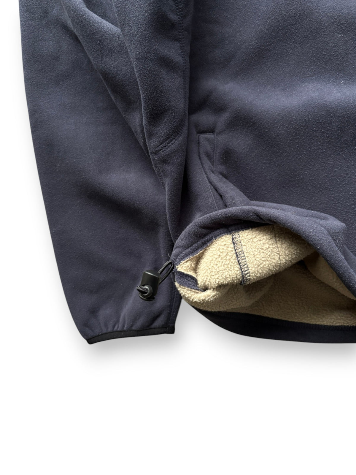 2000's Quiksilver Asymmetric Zip Fleece Hoodie Navy (M) - view 6