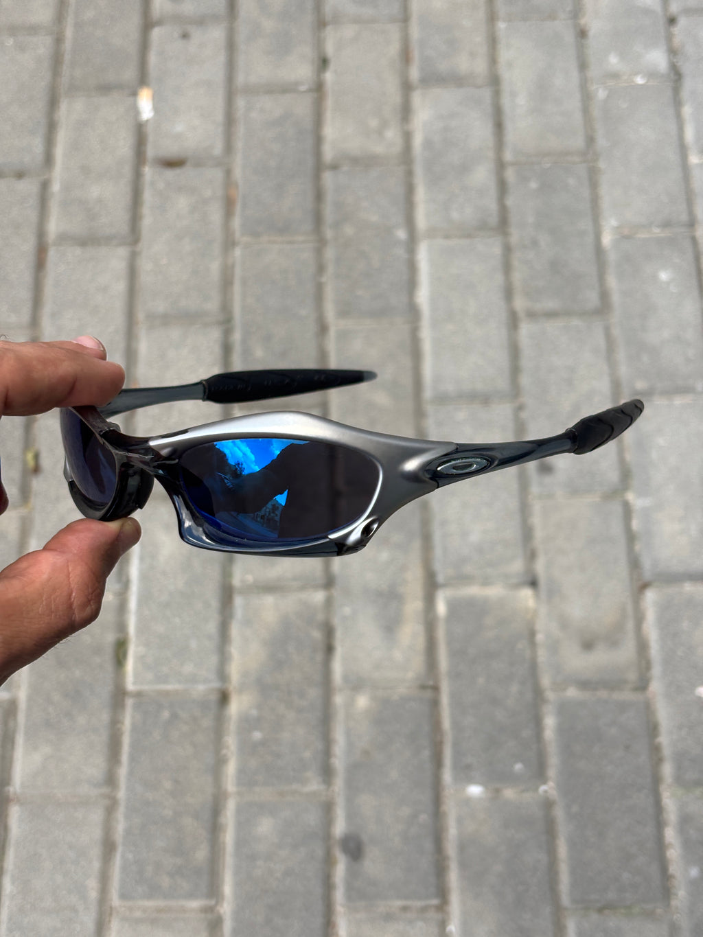 2002 Oakley Splice FMJ+ Crystal Black / Ice Iridium Sunglasses