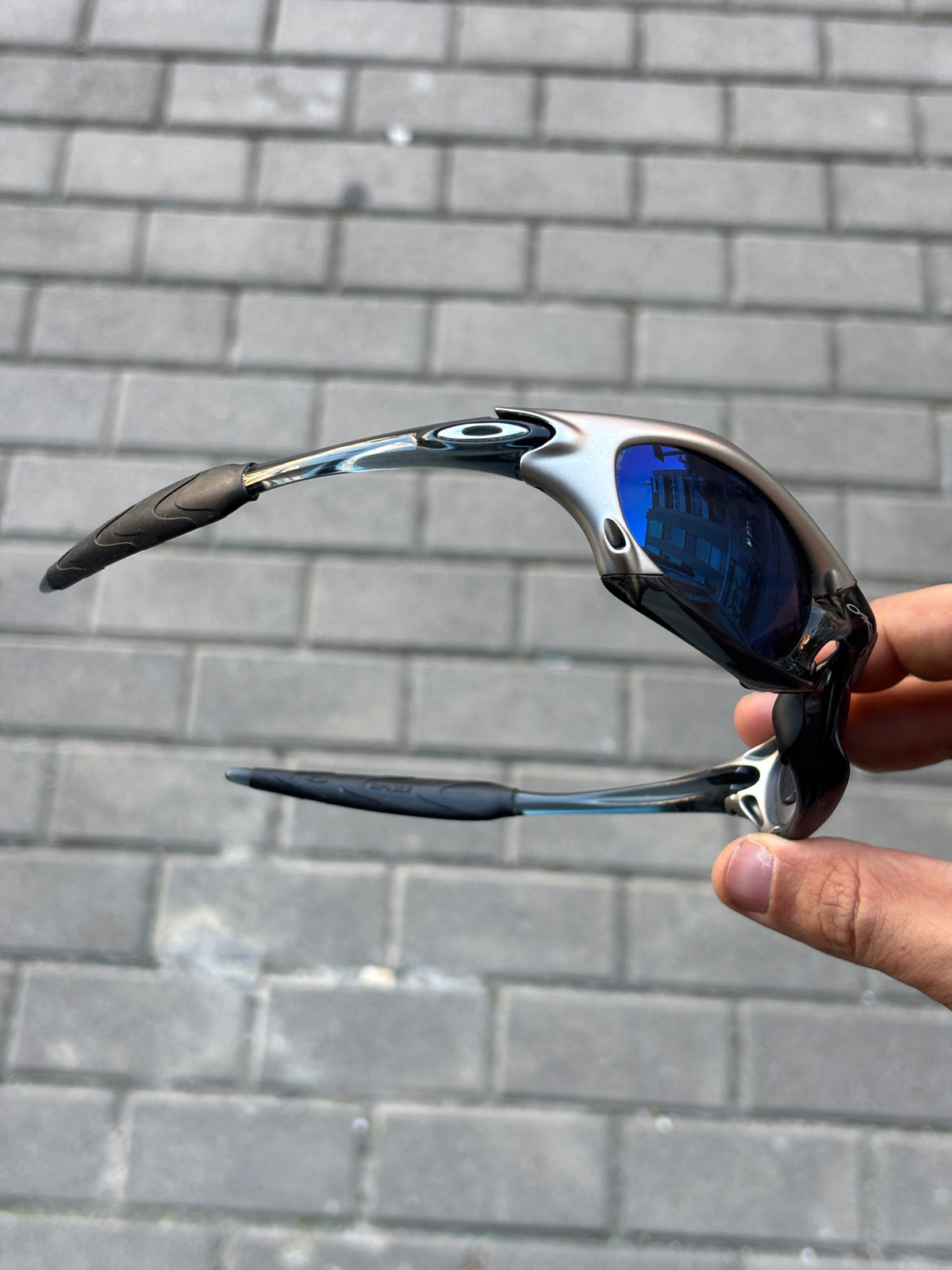 2002 Oakley Splice FMJ+ Crystal Black / Ice Iridium Sunglasses