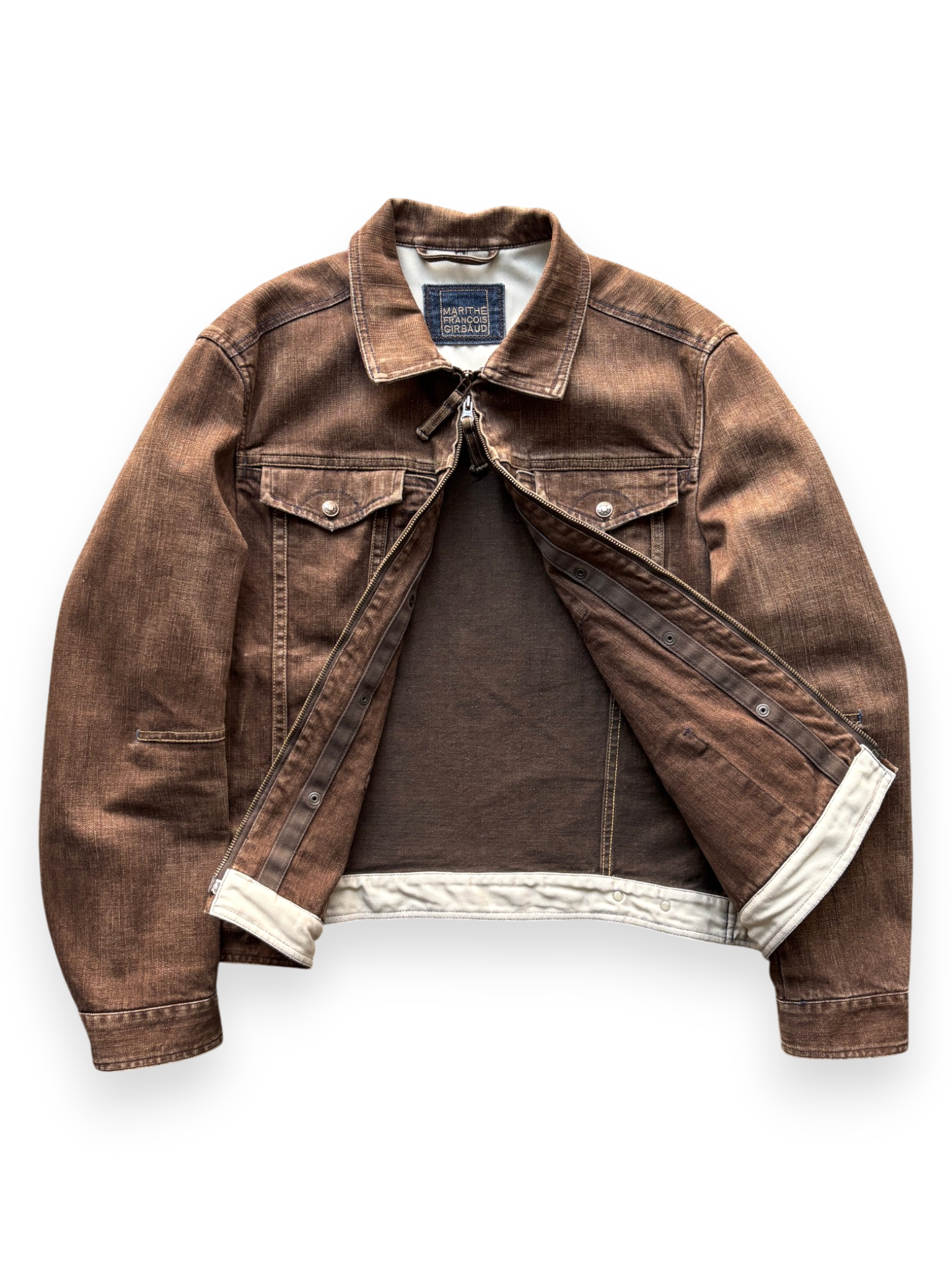 Early 2000's Marithé François Girbaud Stealth Pockets Jean Jacket (M-L)