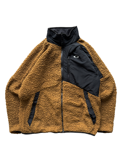 Oakley Nylon Paneled Piled Fleece Brown Jacket