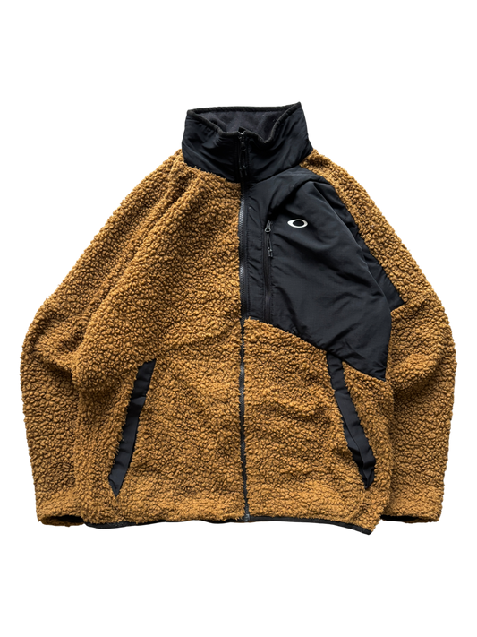 Oakley Nylon Paneled Piled Fleece Brown Jacket